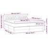 vidaXL Sommier &agrave; lattes de lit et matelas et LED Gris fonc&eacute; 180x200 cm