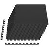 vidaXL Tapis de sol 24 pcs 8,64㎡ Mousse EVA Noir