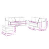 vidaXL Ensemble de canap&eacute;s 3 pcs avec coussins gris similicuir