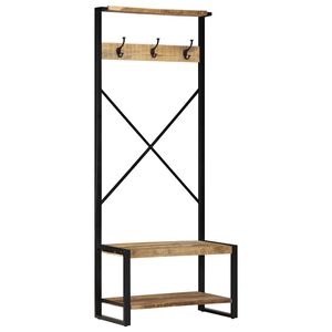 vidaXL Porte-v&ecirc;tements 80x40x190 cm bois de manguier massif brut