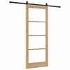 vidaXL Porte coulissante ORKDAL Naturel et Noir 86 x 211 cm