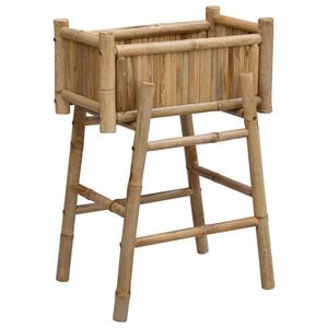 vidaXL Jardini&egrave;re avec support Naturel 50 x 38 x 74 cm Bambou