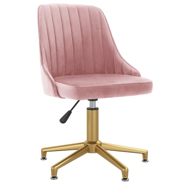 vidaXL Chaises pivotantes &agrave; manger lot de 2 Rose Velours