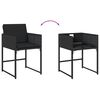 vidaXL Ensemble &agrave; manger de jardin 17 pcs coussins noir r&eacute;sine tress&eacute;e