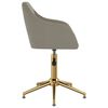 vidaXL Chaises pivotantes &agrave; manger lot de 2 gris clair velours