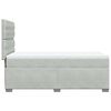 vidaXL Sommier &agrave; lattes de lit et matelas Gris clair 80x200 cm Velours