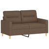 vidaXL Ensemble de canap&eacute;s 2 pcs avec coussins marron tissu