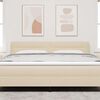 vidaXL T&ecirc;te de lit LED avec des lumi&egrave;res &agrave; LED Cr&egrave;me 180 cm Polyester