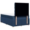vidaXL Sommier &agrave; lattes de lit avec matelas bleu 120x190 cm tissu