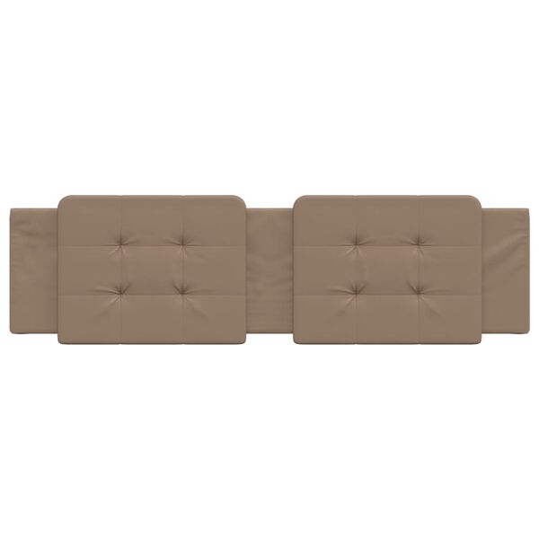 vidaXL Coussin de t&ecirc;te de lit Zadar cappuccino 180 cm similicuir