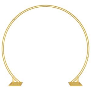 vidaXL Arche de mariage double Dor&eacute; 220 x 45 x 200 cm Acier