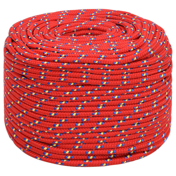 vidaXL Corde de bateau Rouge 6 mm 250 m Polypropyl&egrave;ne