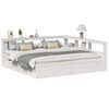 vidaXL Lit biblioth&egrave;que sans matelas blanc 200x200 cm bois pin massif