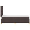 vidaXL Lit &agrave; ressorts avec matelas Marron fonc&eacute; 80 x 200 cm tissu
