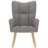 vidaXL Chaise de relaxation Taupe Tissu