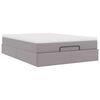 VidaXL Cadre de lit ottoman avec matelas gris 140x200 cm similicuir
