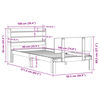 vidaXL Cadre de lit avec t&ecirc;te de lit sans matelas blanc 90x190 cm