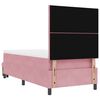 vidaXL Lit &agrave; ressorts avec matelas Rose 90 x 190 cm Velours