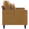 vidaXL Canap&eacute; &agrave; 2 places Marron 120 cm Velours