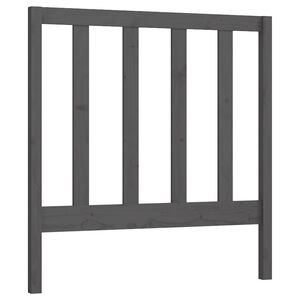 vidaXL T&ecirc;te de lit Gris 96x4x100 cm Bois massif de pin