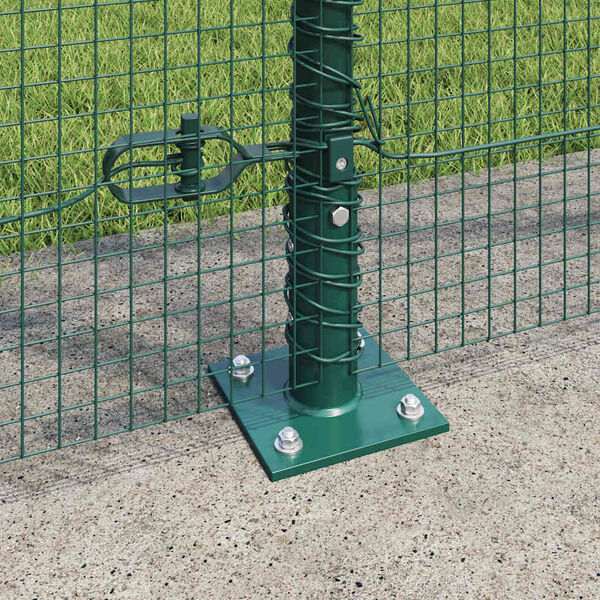 vidaXL Poteau de cl&ocirc;ture. Vert 25 x 1,6 m (grillage 16 x 16 mm)