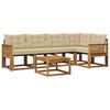 vidaXL Ensemble de canap&eacute;s d'ext&eacute;rieur 6 pc Naturel et Beige