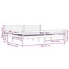 vidaXL Cadre de lit sans matelas blanc bois massif 180x200 cm