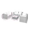 vidaXL Salon de jardin 7 pcs avec coussins R&eacute;sine tress&eacute;e Gris