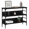vidaXL Table console Ch&ecirc;ne noir 100 x 32 x 75 cm Bois d'ing&eacute;nierie