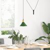 vidaXL Lampe suspendue réglable hauteur E27 vert brillant Ø 22cm métal