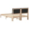 vidaXL Cadre de lit avec t&ecirc;te de lit Noir 140 x 190 cm Pin massif