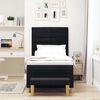 vidaXL Lit &agrave; ressorts avec matelas Noir 90 x 200 cm tissu