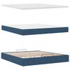 VidaXL Cadre de lit ottoman avec matelas bleu 160x200 cm tissu