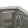 vidaXL Cache-pot de jardin Argent 100 x 100 x 50 cm Acier inoxydable