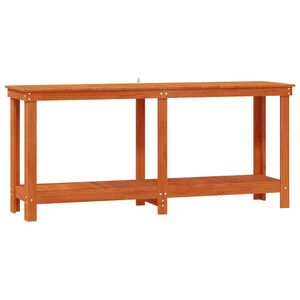 vidaXL &Eacute;tabli avec &eacute;tag&egrave;re Brun Cir&eacute; 180 x 50 x 80 cm Pin massif