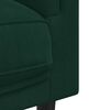 vidaXL Fauteuil avec coussin vert fonc&eacute; velours