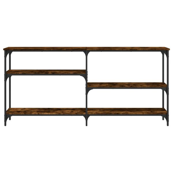 vidaXL Table console ch&ecirc;ne fum&eacute; 160x29x75 cm bois d'ing&eacute;nierie