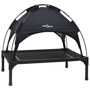 vidaXL Lit pour Chien 71 x 64 x 71 cm Acier Noir