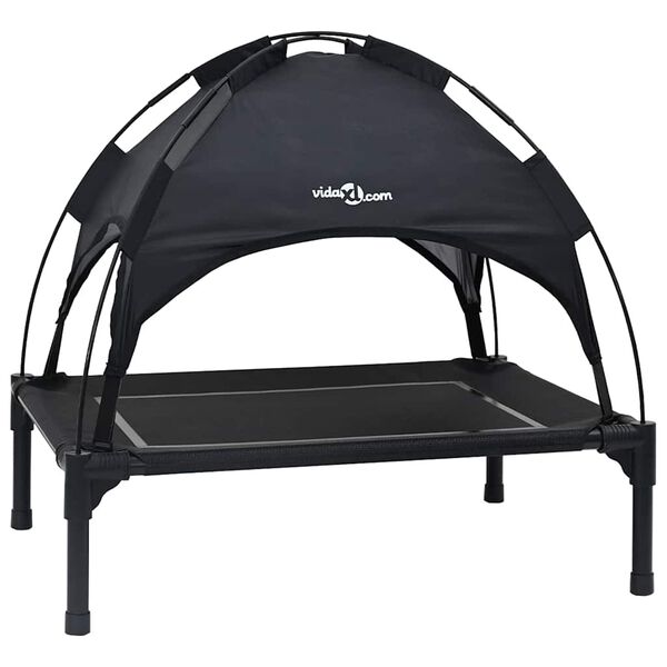 vidaXL Lit pour Chien Noir 71 x 64 x 71 cm Acier