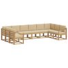 vidaXL Ensemble de canap&eacute;s d'ext&eacute;rieur 10 pc Blanc et Beige