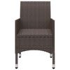 vidaXL Ensemble &agrave; manger de jardin 5 pcs Marron
