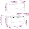 vidaXL Table basse Ch&ecirc;ne artisanal 102 x 50,5 x 46,5 cm