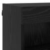 vidaXL Unit&eacute;s murales TV avec LED 5 pcs Ch&ecirc;ne noir Bois d'ing&eacute;nierie