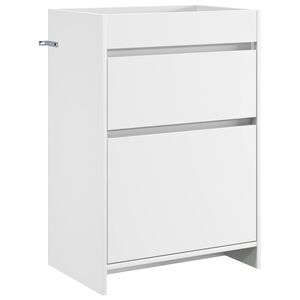 vidaXL Meuble sous lavabo de salle de bain Blanc 56 x 37,5 x 81 cm