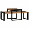 vidaXL Table basse 2 pc Marron 48 x 40 x 40 cm Bois d'Acacia Massif