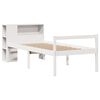 vidaXL Lit biblioth&egrave;que sans matelas blanc 75x190cm bois de pin massif