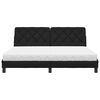 vidaXL Lit avec matelas noir 180x200 cm tissu