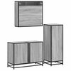 vidaXL Ensemble de meubles de salle de bain 3 pcs Sonoma gris