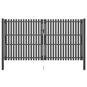 vidaXL Portail de jardin en acier 400x200 cm anthracite