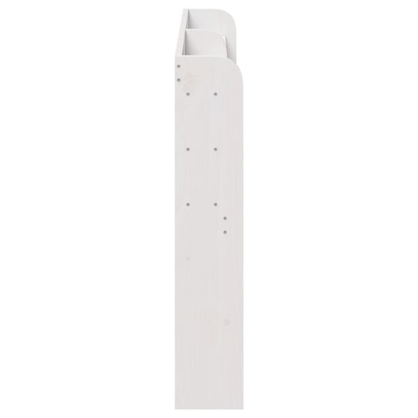 vidaXL T&ecirc;te de lit avec &eacute;tag&egrave;res blanc 160 cm bois massif de pin